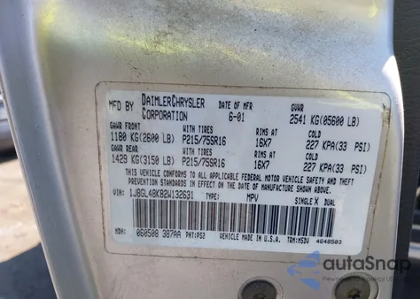 2002 Jeep Liberty Sport из США, поврежденный, VIN 1J8GL48K82W132631